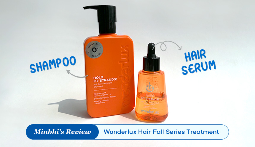 Review Wonderlux Hair Fall Series Treatment: Combo Maut Shampoo dan Serum.