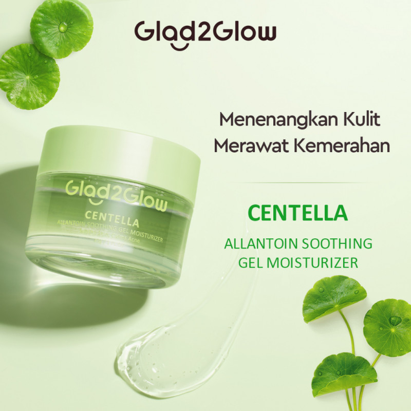 Jual Glad2glow Centella Allantoin Soothing Gel Moisturizer Termurah ...