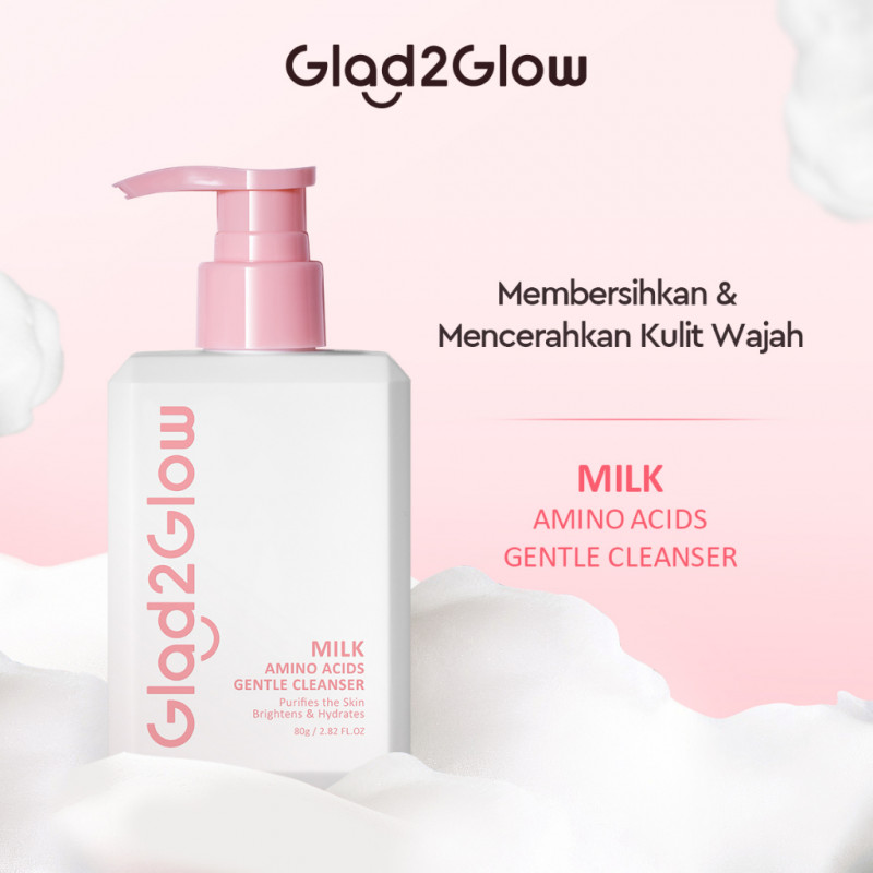 Jual Glad2glow Milk Amino Acids Gentle Cleanser Termurah Januari 2025 ...