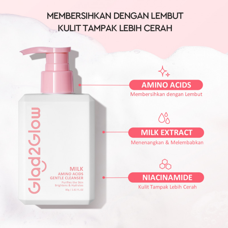 Jual Glad2glow Milk Amino Acids Gentle Cleanser Termurah September 2024 ...